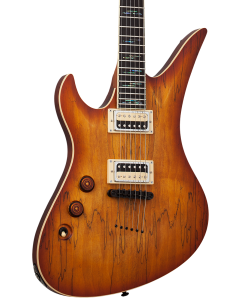 Schecter Avenger Electric Guitar. Exotic Left Handed Spalted Maple.  TGF33
