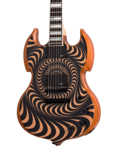 Schecter Barbarian Electric Guitar. Psychic Bullseye Rawtop
