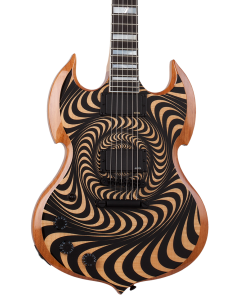 Schecter Barbarian Electric Guitar. Psychic Bullseye Rawtop Left Handed Psychic Bullseye Rawtop