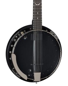 Dean BW6E BC Backwoods 6 Banjo w/Pickup. Black Chrome