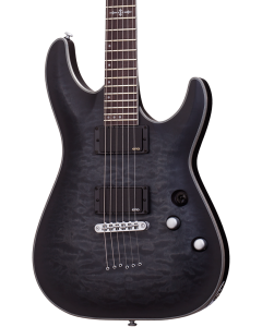 Schecter C-1 Platinum Electric Guitar. See-Thru Black Satin (STBLS)