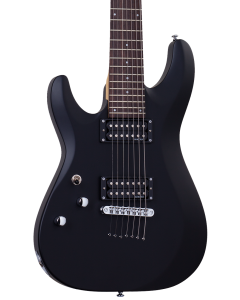 Schecter C-7 Deluxe Electric Guitar. Left Handed Satin Black