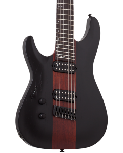 Schecter C-7 Multiscale Rob Scallon Electric Guitar. Left Handed Satin Dark Roast