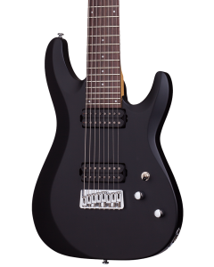 Schecter C-8 Deluxe Electric Guitar. Satin Black (SBK)