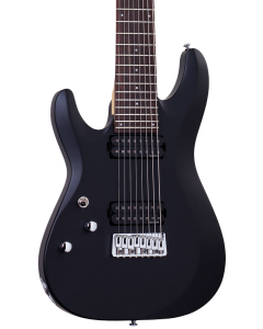 Schecter C-8 Deluxe Electric Guitar. Left Handed Satin Black.  TGF33