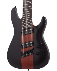 Schecter C-8 Multiscale Rob Scallon Electric Guitar. Satin Dark Roast