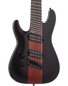 Schecter C-8 Multiscale Rob Scallon Electric Guitar. Left Handed Satin Dark Roast
