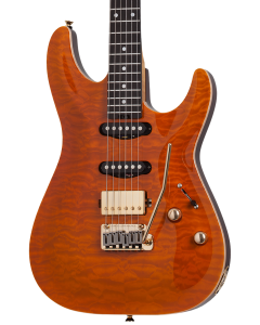 Schecter California Classic Electric Guitar. Transparent Amber