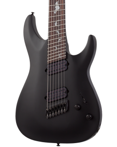 Schecter Damien-7 Multiscale Electric Guitar. Satin Black