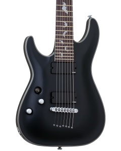 Schecter Damien Platinum-7 Electric Guitar. Left Handed Satin Black