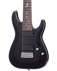 Schecter Damien Platinum-8 Electric Guitar. Satin Black