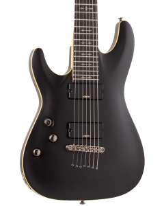 Schecter Demon-7 Electric Guitar.Left Handed Satin Black