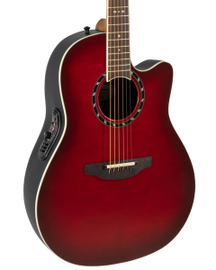 Ovation 2771AX Pro Series Standard Balladeer Deep Contour Acoustic-Electric Guitar Cherry Burst