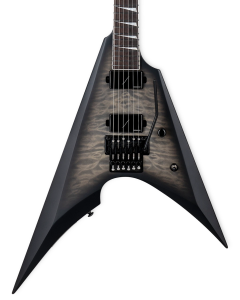 ESP LTD ARROW-1000 Electric Guitar. Quilted Maple Charcoal Burst Satin