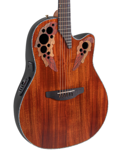 Ovation CE44P Celebrity Series Elite Plus Mid-Depth Acoustic-Electric Guitar Figured Koa