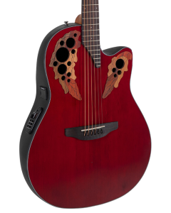 Ovation CE48 Celebrity Series Elite Super Shallow Acoustic-Electric Guitar Ruby Red