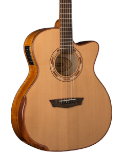 Washburn G66SCE Comfort Deluxe 66 Auditorium Cutaway Acoustic Electric Grand Guitar. Spalt Maple