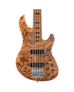Cort GBMODERN5OPVN GB Series Modern 5 String Bass Guitar. Open Pore Vintage Natural