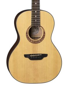 Luna Gypsy Muse Parlor Spruce Acoustic Guitar w/Tuner & Bag