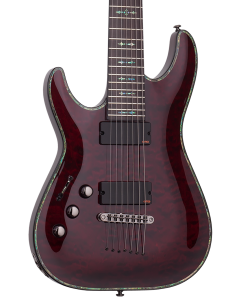 Schecter Hellraiser C-7 Electric Guitar. Left Handed Black Cherry