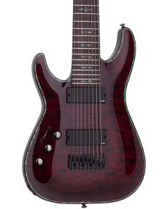 Schecter Hellraiser C-8 Electric Guitar. Left Handed Black Cherry