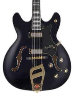 Hagstrom VIK67-G-BLK 67' Viking II Electric Guitar. Black Gloss