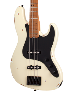 Schecter J-4 Sixx Electric Bass Worn Ivory