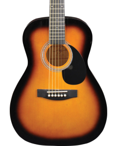 Jay Turser JJ45-PAK-TSB-A Jay Jr Series 3/4 Size Dreadnought Acoustic Guitar Pack. Tobacco Sunburst