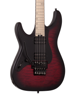 Schecter Miles Dimitri Baker SVSS Electric Guitar. Left Handed Crimson Red Burst Satin