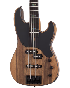 Schecter Model-T 5 Electric Bass. Exotic Black Limba Natural Satin
