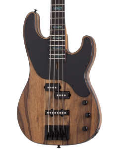 Schecter Model-T 4 Electric Bass. Exotic Black Limba Natural Satin