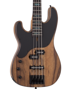 Schecter Model-T 4 Electric Bass. Exotic Left Handed Natural Satin