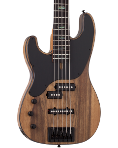 Schecter Model-T 5 Electric Bass. Exotic Left Handed Natural Satin