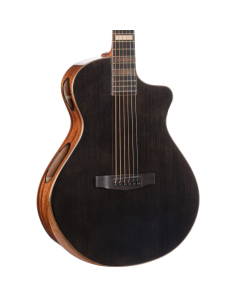 Cort MODERNBLACK Masterpiece Series Modern Black Acoustic-Electric Guitar. Trans Black Gloss