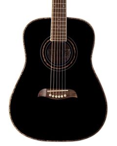 Oscar Schmidt OGHSB 1/2 Size Dreadnought Acoustic Guitar. Black