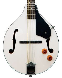 Oscar Schmidt OM10EWH A Style Acoustic Electric Mandolin. White