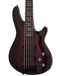 Schecter Omen Elite-5 Electric Bass. Black Cherry Burst (BCHB)