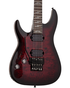 Schecter Omen Elite-6 FR Electric Guitar. Left Handed Black Cherry Burst