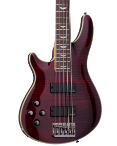 Schecter Omen Extreme-5 Electric Bass. Left Handed Black Cherry