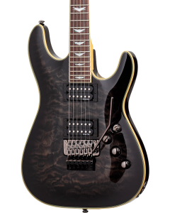 Schecter Omen Extreme-FR Electric Guitar. See-Thru Black (STBLK)