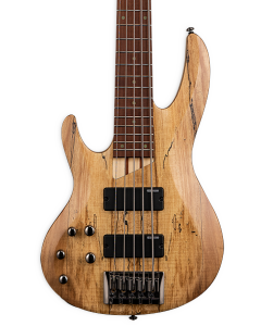 ESP LTD B-205SM 5 String Electric Bass. Left Handed Spalted Maple Natural Satin