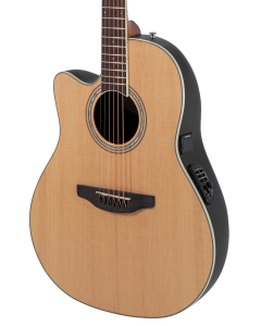 Ovation CS24L Celebrity Series Traditional Left-Handed Mid-Depth Acoustic-Electric Guitar Natural