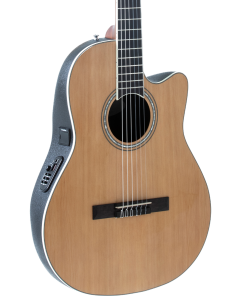 Ovation CS24C Celebrity Series Traditional Nylon-String Classical Mid-Depth Acoustic-Electric Guitar Natural