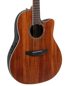 Ovation CS24P Celebrity Series Traditional Plus Mid-Depth Acoustic-Electric Guitar Figured Koa