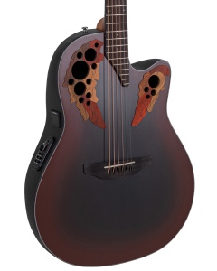 Ovation CE44 Celebrity Series Elite Mid-Depth Acoustic-Electric Guitar Reverse Red Burst