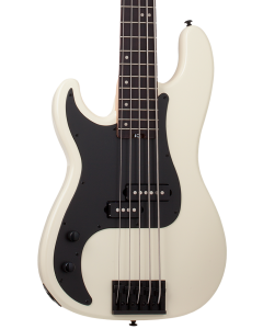 Schecter P-5 Electric Bass. Left Handed Ivory