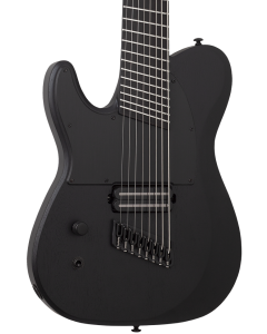 Schecter PT-8 Electric Guitar. MS Black Ops Left Handed Satin Black Open Pore