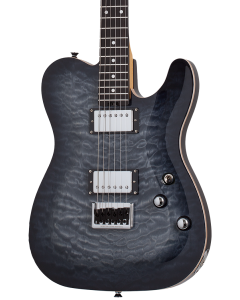 Schecter PT Classic Electric Guitar. Transparent Black Burst