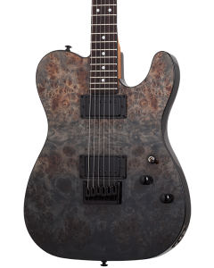 Schecter PT Standard Electric Guitar. Black Fade Burst Burl