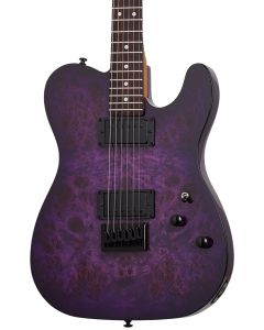 Schecter PT Standard Electric Guitar. Purple Burst Burl